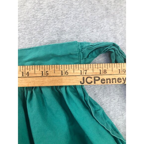 Half Apron Green Cow Pocket Yellow Homemade Countrycore Granny Cottagecore Vtg - Picture 4 of 4